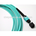 Factory price 4 8 12 24core MPO/MTP OM3 10G fiber optic patch cord/jumper,glass fibre optic cable